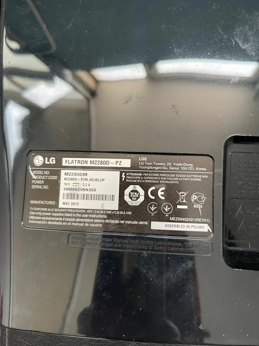 Vendora LG M2280D-PZ 22'' LED TV BLACK για ανταλακτικα! - Image 3