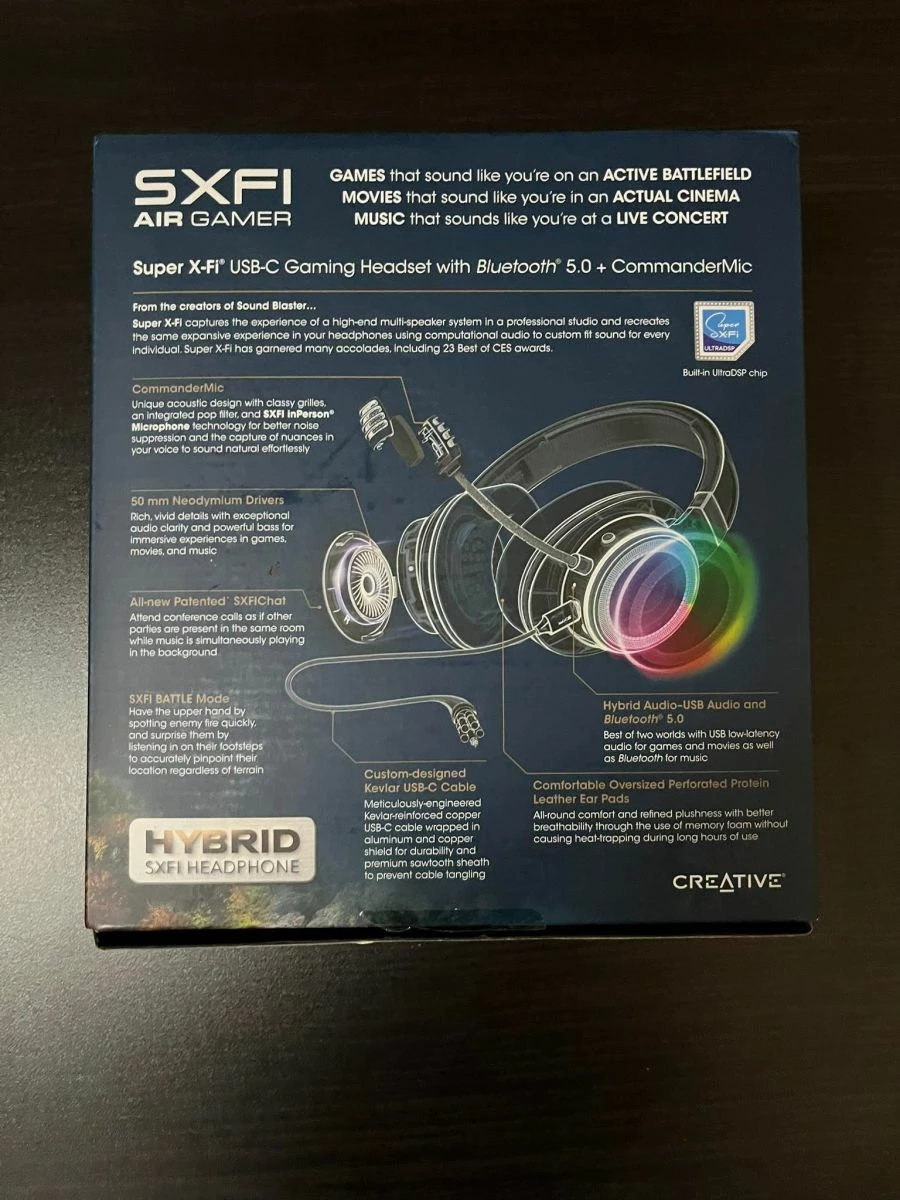 Vendora ΚΑΙΝΟΥΡΙΑ CREATIVE SXFI GAMER OVER EAR GAMING HEADSET Bluetooth / USB - Image 2