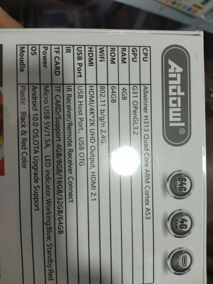 Vendora USB TvBox Andowl Android 10 4/64 40 € - Image 2