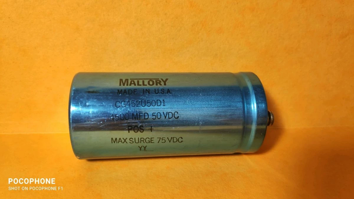 Vendora Πυκνωτής Mallory 4500 Mfd 50 VDC