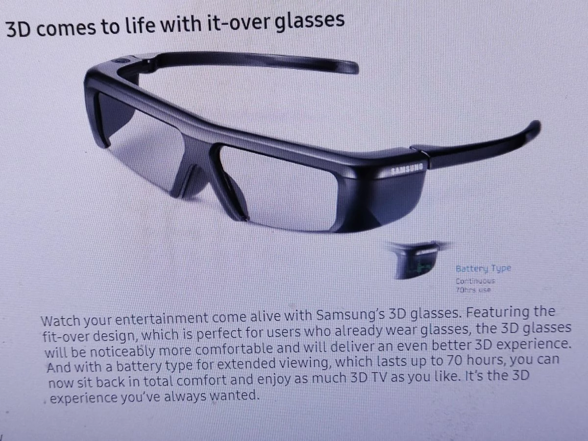 Vendora Πωλείται ζευγάρι 3d γυαλιά Samsung, συμβατά με τηλεοράσεις που μπορούν να προβάλλουν ταινίες 3d. - Image 3
