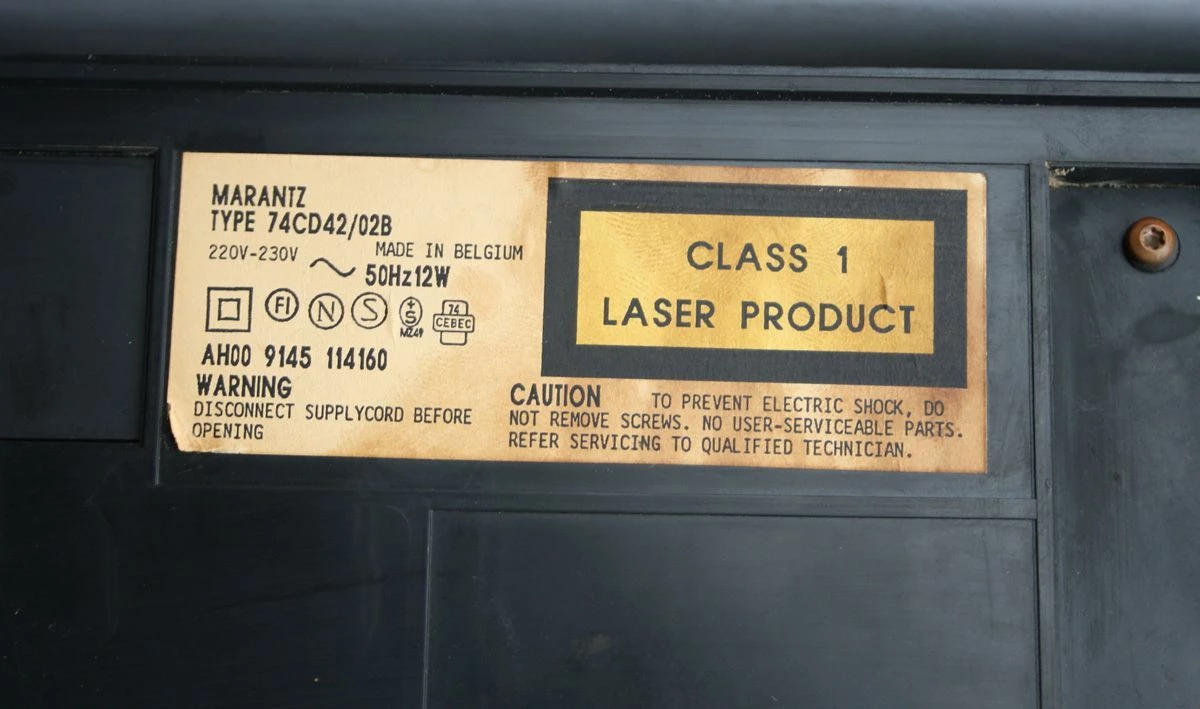 Vendora VINTAGE MARANTZ CD COMPACT DISC PLAYER CD-42 MADE IN BELGIUM - Image 4