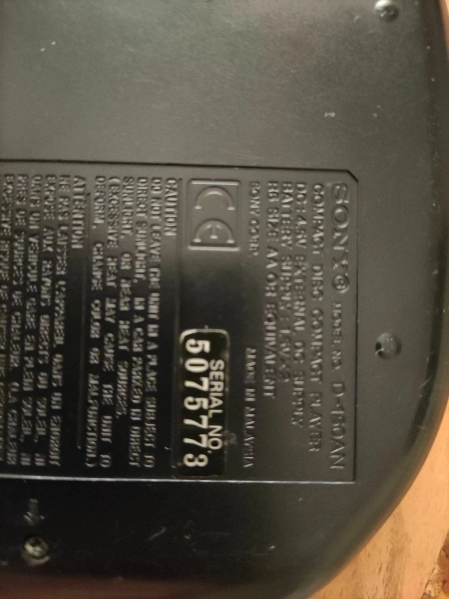 Vendora Sony Discman D-150an CD Player - Image 4